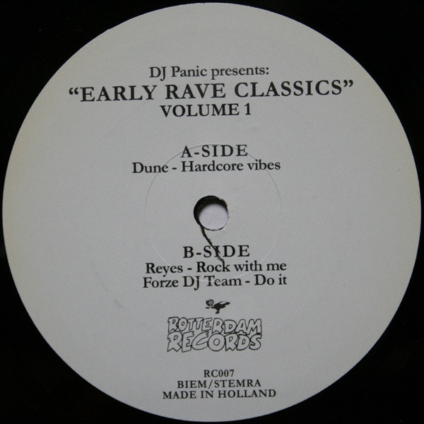 Early Rave Classics Volume 1 front label