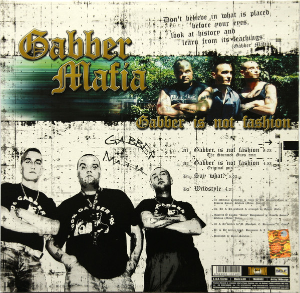 Gabber Is Not Fashion back cover