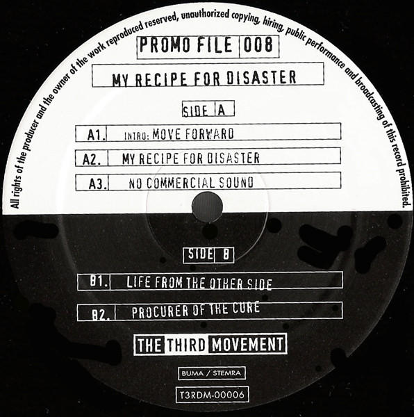 My Recipe For Disaster front label