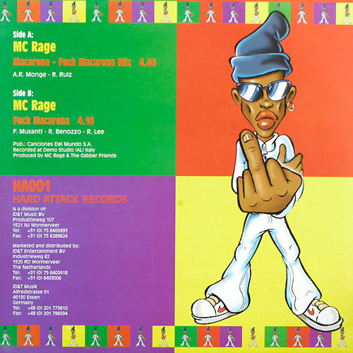 Fuck Macarena back label