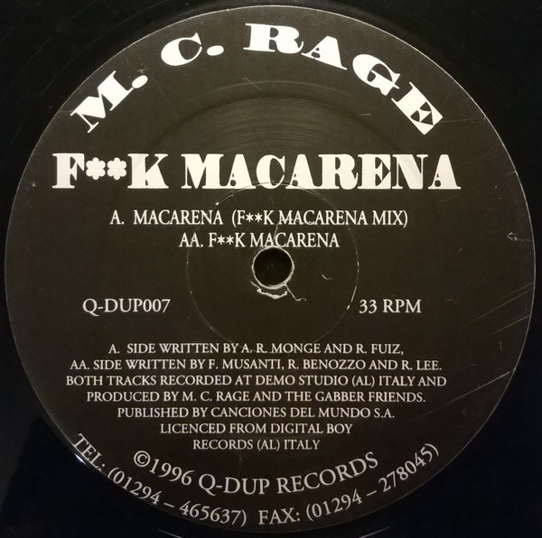 F**k Macarena back cover