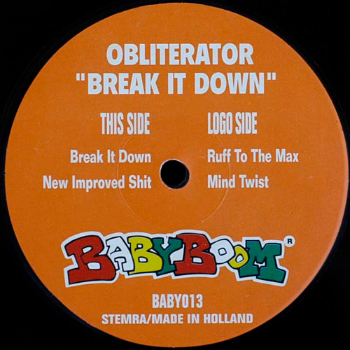 Break It Down front label