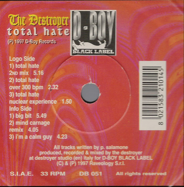 Total Hate front label