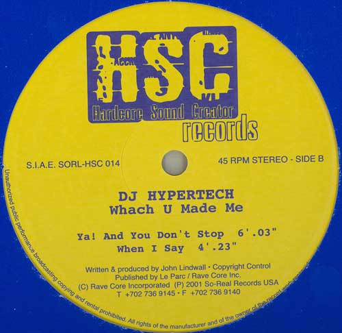 Whach U Made Me front label