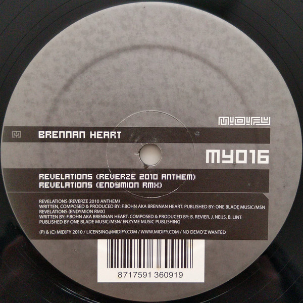 Revelations (Reverze 2010 Anthem) front label