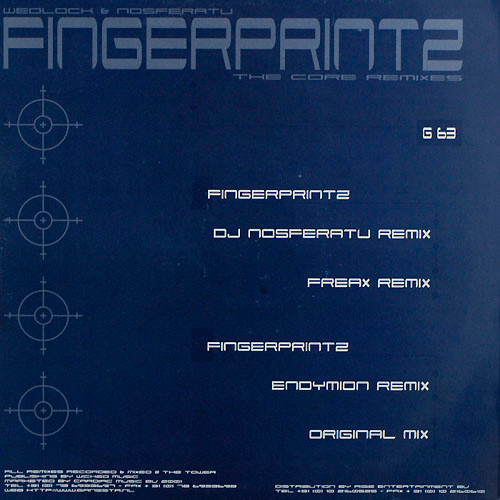 Fingerprintz - The Core Remixes back cover