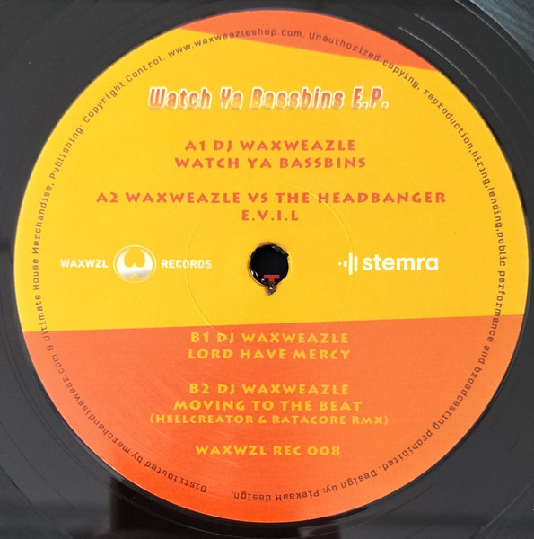 Watch Ya Bassbins E.P. back label