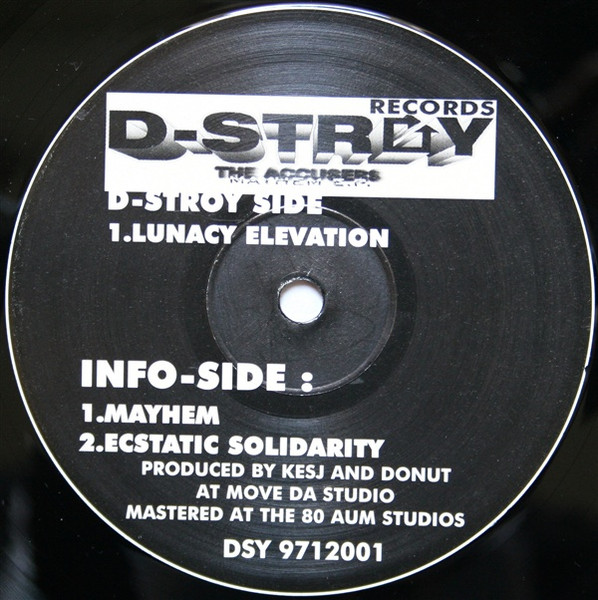 Mayhem E.P. back label