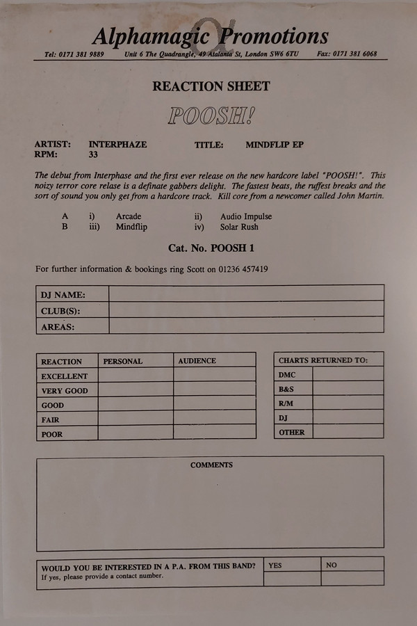 Mindflip EP back cover