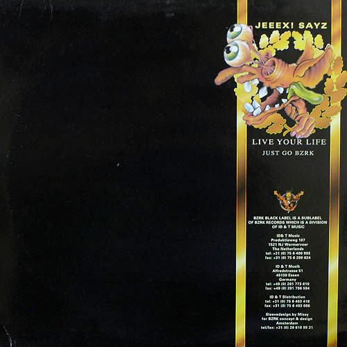 My Honbra (The Bzrk Mixes) back cover