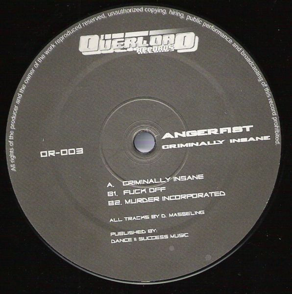 Criminally Insane back cover