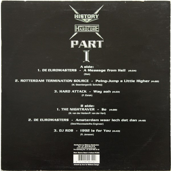 History Of Rotterdam Hardcore Part 1 back cover