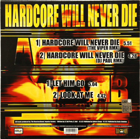 Hardcore Will Never Die (Rmx) back cover