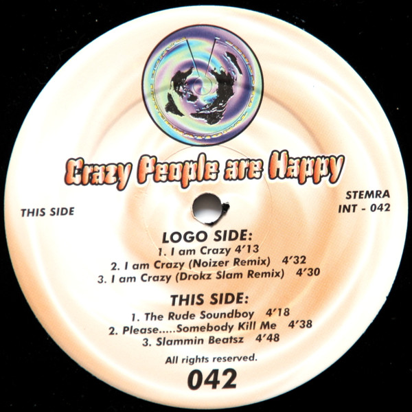 I Am Crazy front label