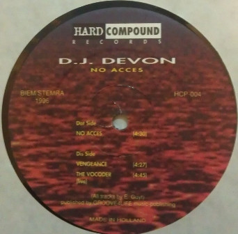 No Acces front label