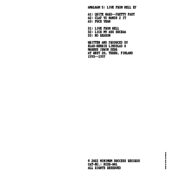 Live From Hell EP back cover