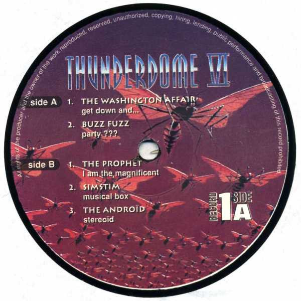 Thunderdome VI - From Hell To Earth - The Thundering Double Pack front label