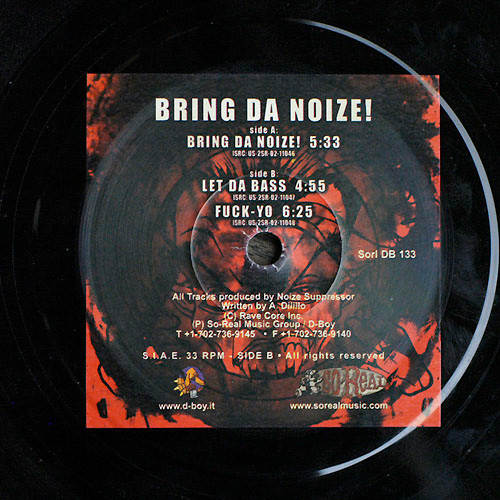 Bring Da Noize! back label