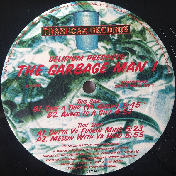 The Garbage Man 1 front label