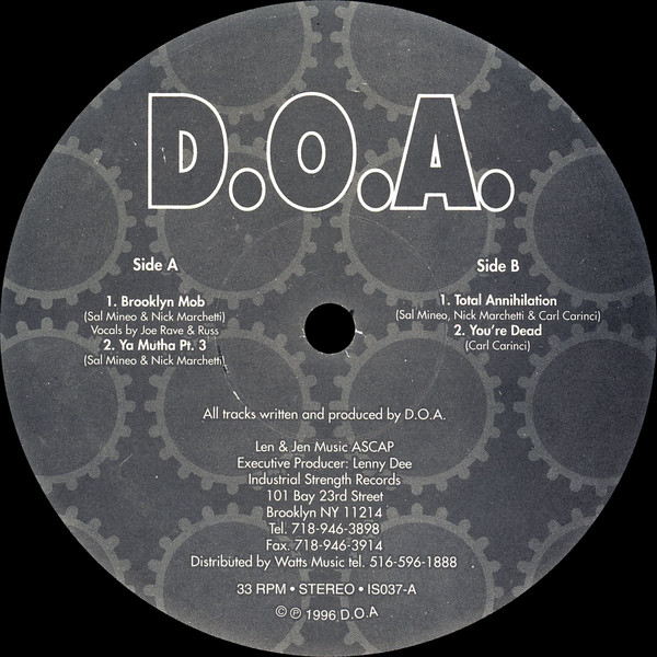 ..Muthafuckin' New York Hardcore front label