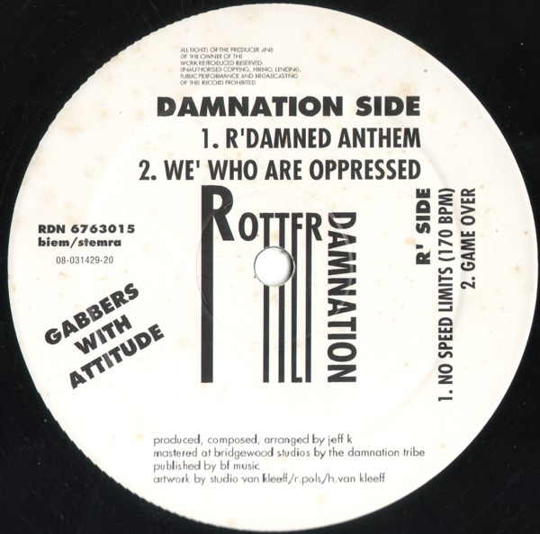 Gabbers With Attitude back cover