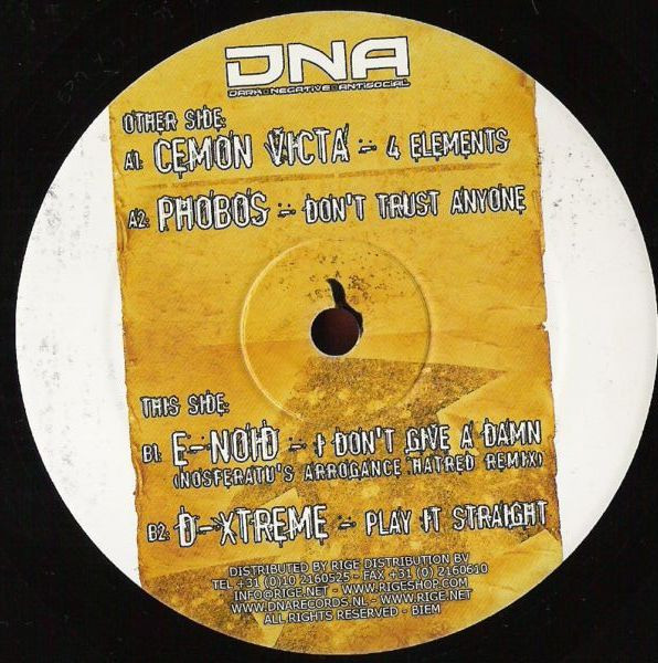 4 Elements E.P. back label