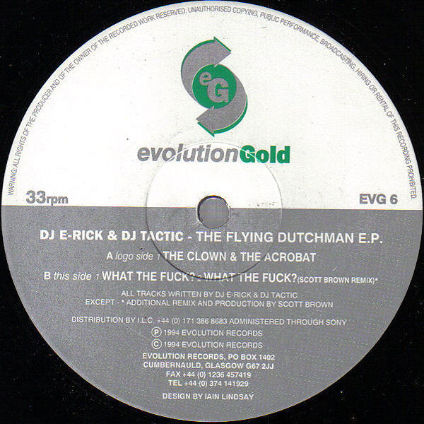 The Flying Dutchman E.P. front label