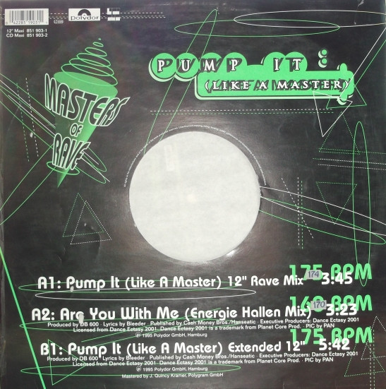 Pump It (Like A Master) back cover