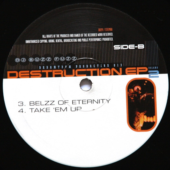 Destruction EP Volume 2 back label