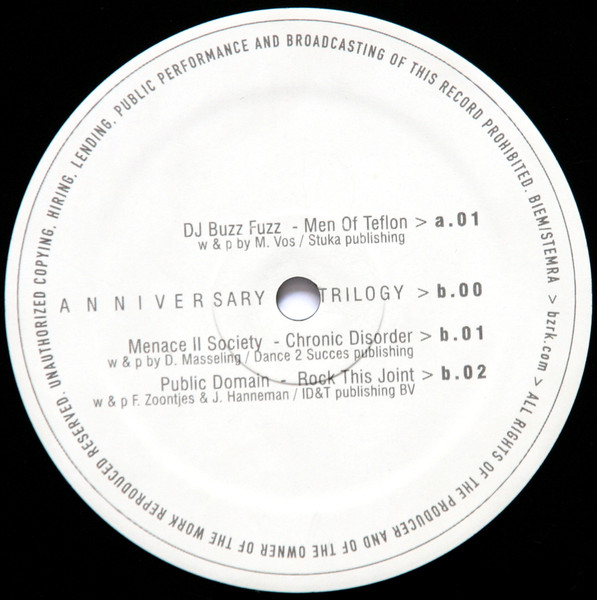 Bzrk Anniversary Trilogy Part. 1 front label