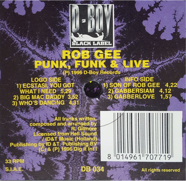 Punk, Funk & Live EP front label