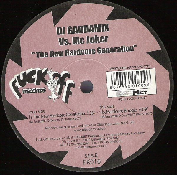 The New Hardcore Generation back label