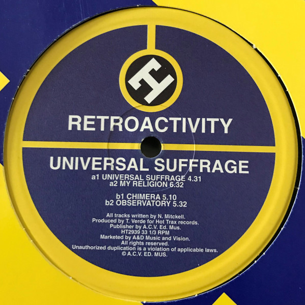 Universal Suffrage front cover