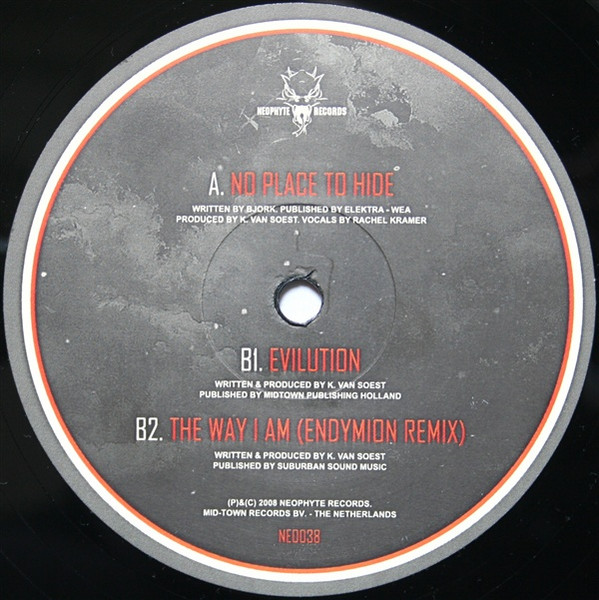 No Place To Hide front label