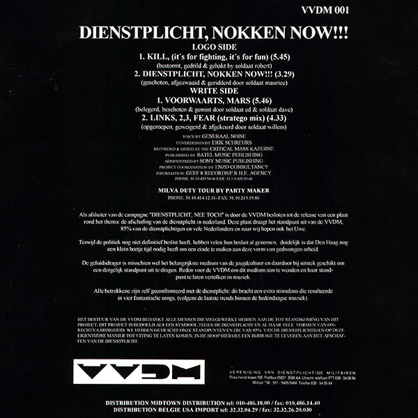 Dienstplicht, Nokken Now!! back cover