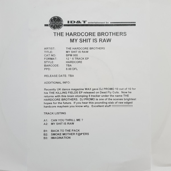 My Shit Is Raw back cover