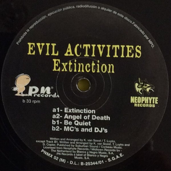 Extinction back label