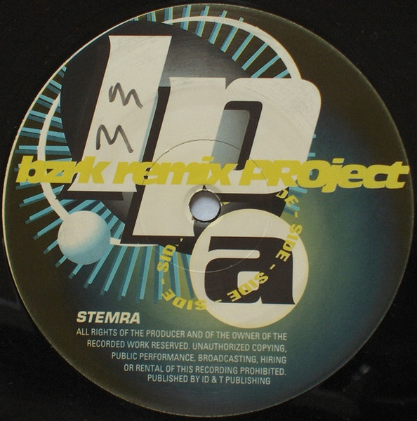 BZRK Remix PROject LP Volume 1 front label