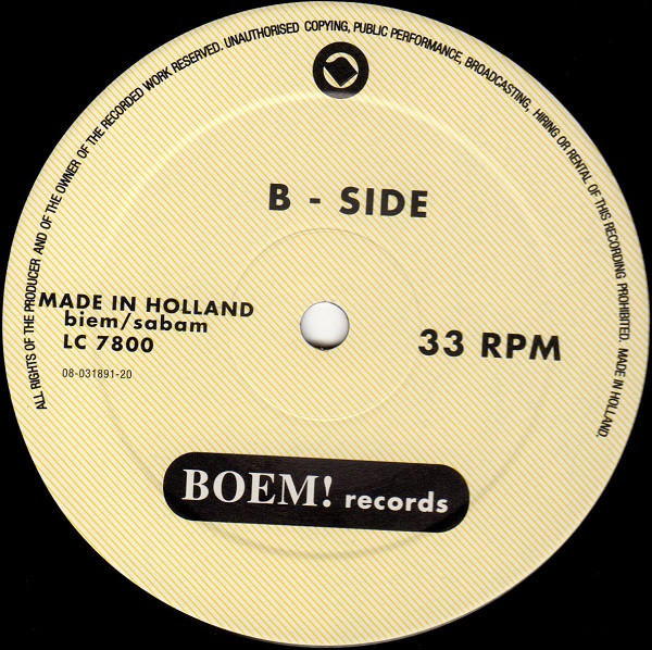 Boom Boom Boom front label