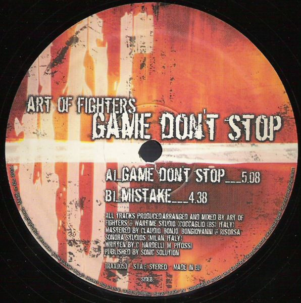 Game Don't Stop front label