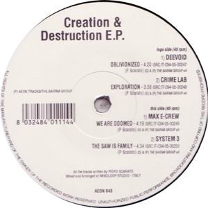 Creation & Destruction E.P. back cover