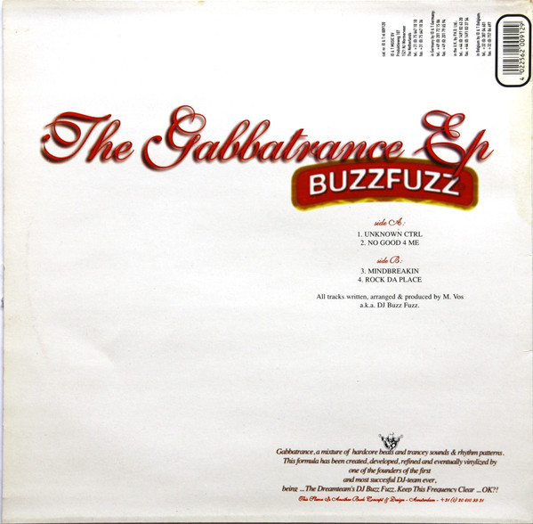 The Gabbatrance EP back cover