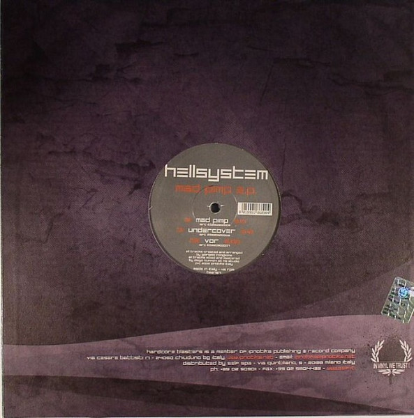 Mad Pimp E.P. back cover