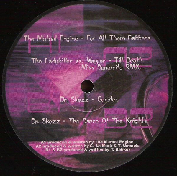 For All The Gabbers E.P. back cover