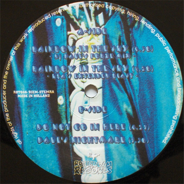 Rainbow In The Sky front label