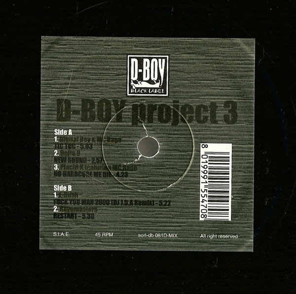 D-Boy Project 3 - Gheodrome Special Edition front label