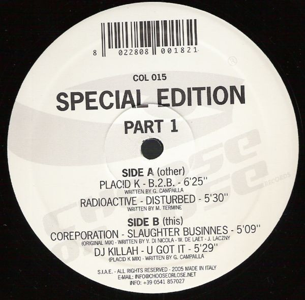 Special Edition Part 1 front label