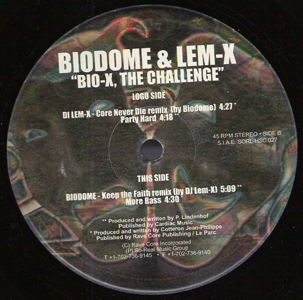 Bio-X, The Challenge front label