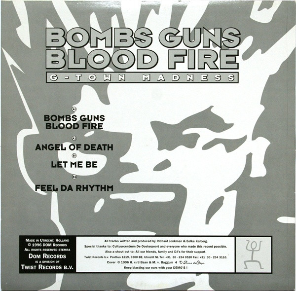 Bombs Guns Blood Fire back cover