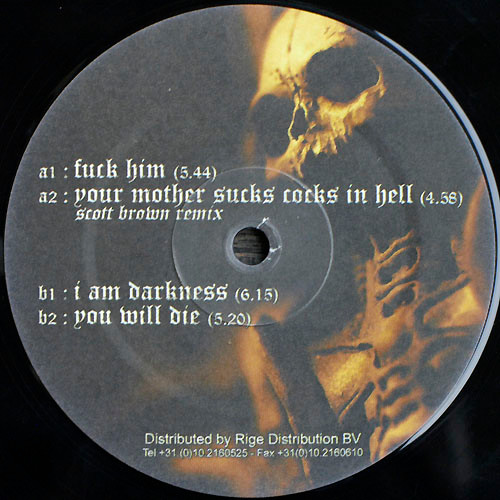 I Am Darkness back label